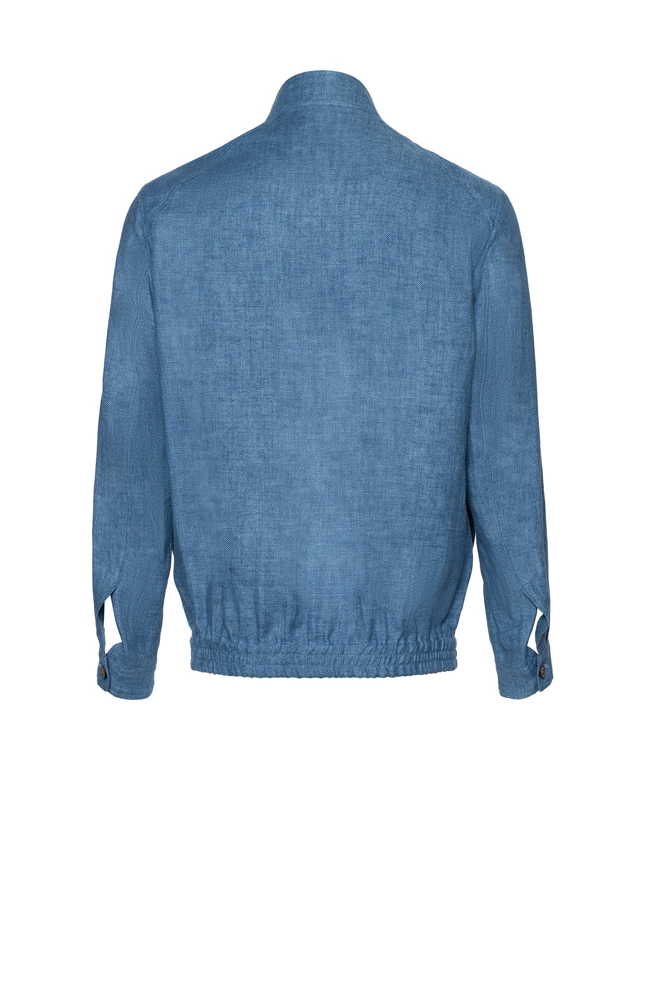 Bristol Light Blue Linen Bomber Jacket - Image 3