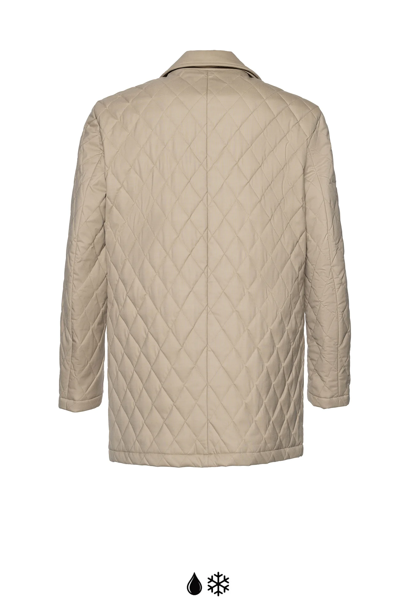 Byron Tan Diamond Quilted Carcoat - Image 4