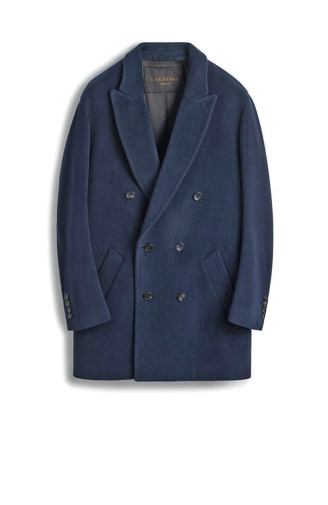 Logan Double Breast Navy Wool Topcoat - Image 3