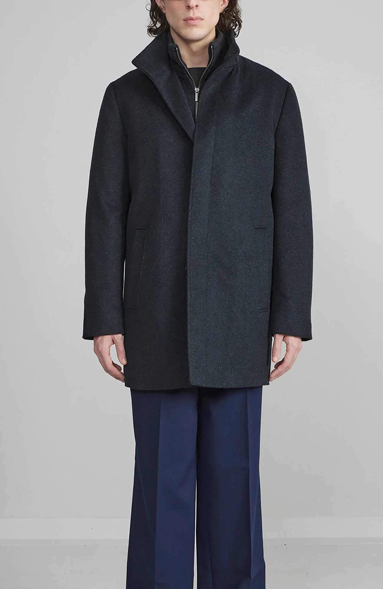 Mont-Royal Charcoal Wool & Cashmere Car Coat - Image 3