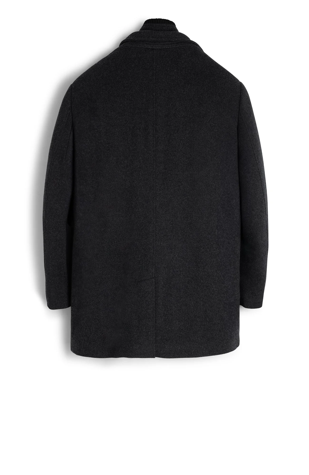 Mont-Royal Charcoal Wool & Cashmere Car Coat - Image 4