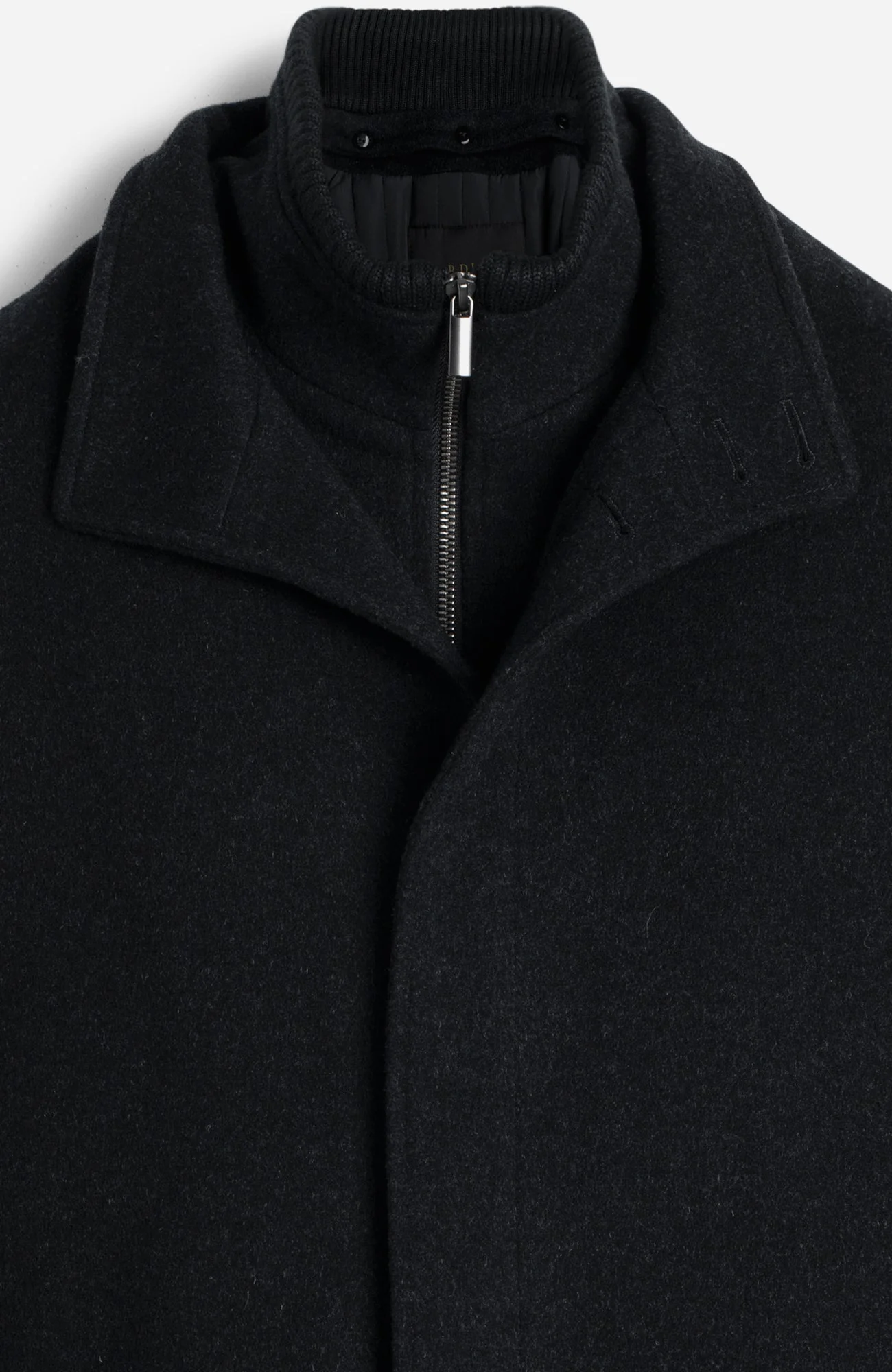 Mont-Royal Black Wool & Cashmere Car Coat - Image 5