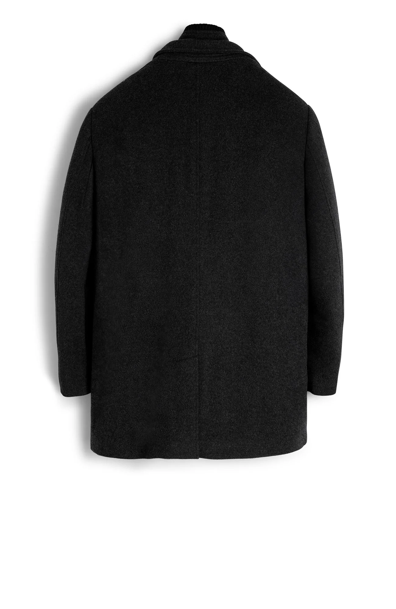 Mont-Royal Black Wool & Cashmere Car Coat - Image 6