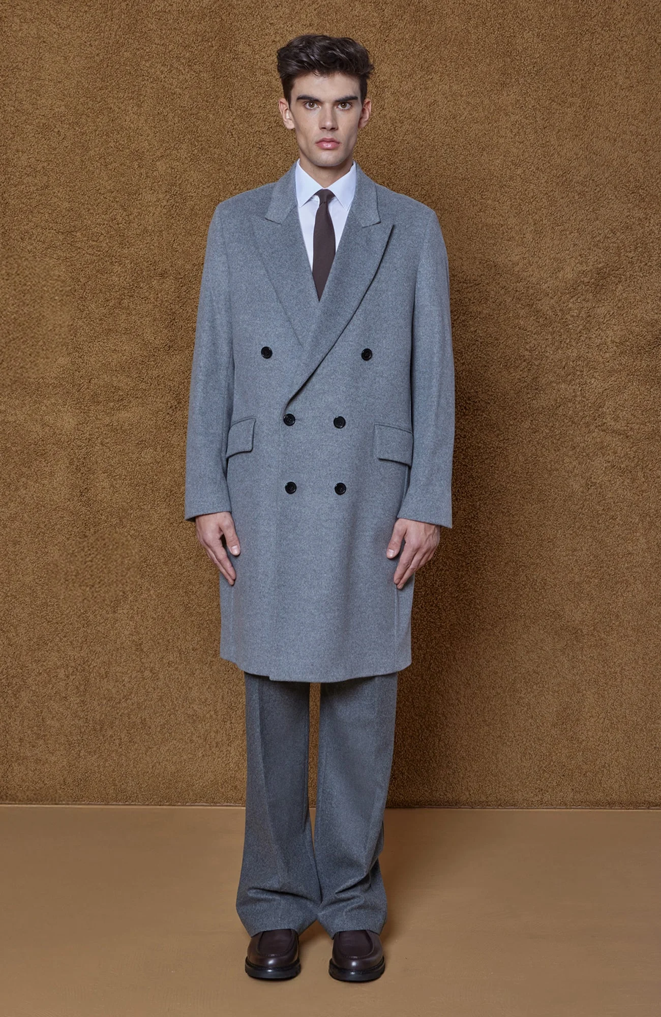 Thomas Grey Wool & Cashmere Overcoat - Image 4