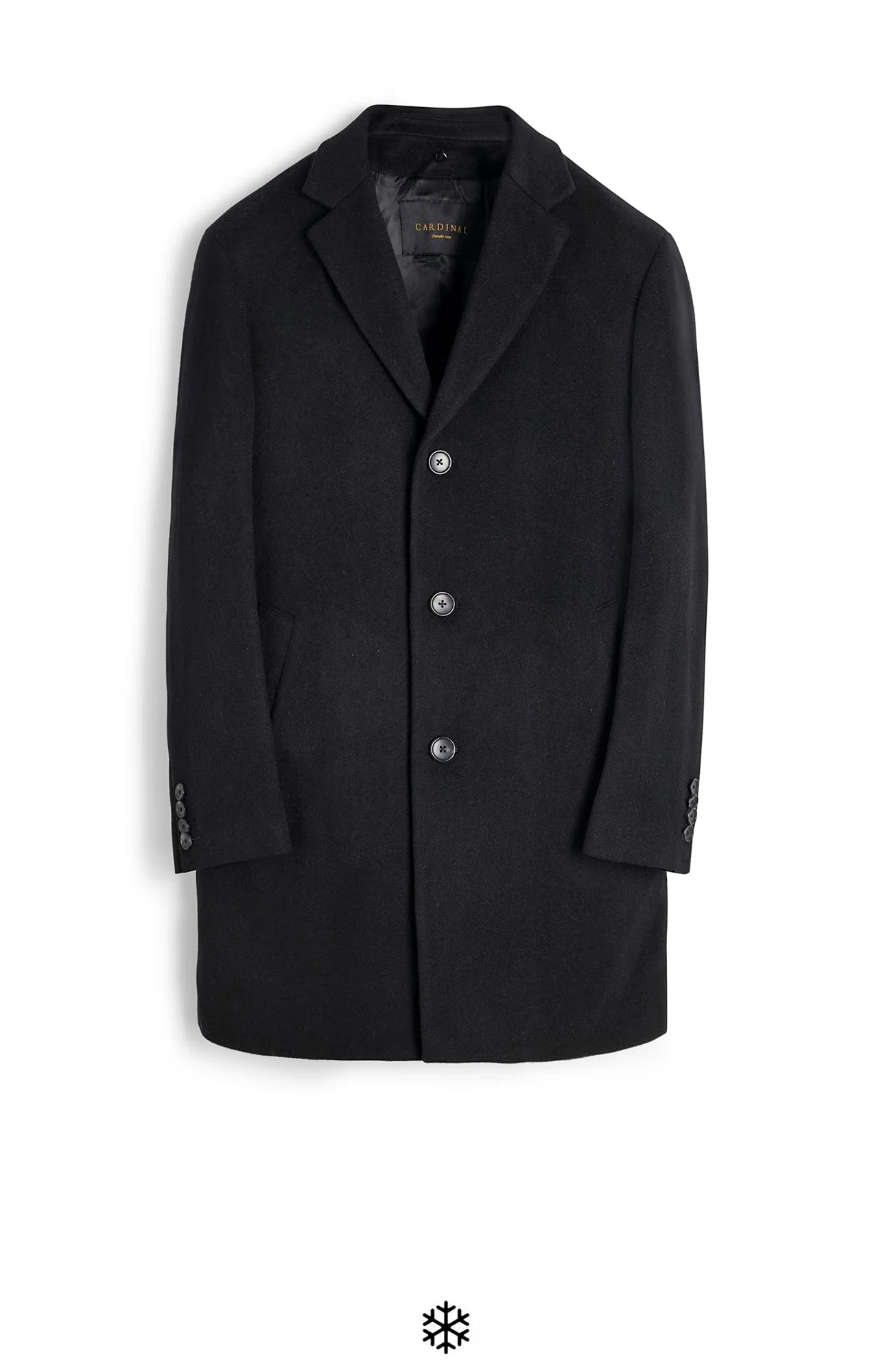 Trenton Black Wool & Cashmere Topcoat - Image 4
